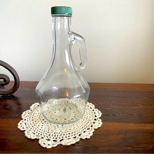 Vintage Glass Olive Garden Dressing bottle, Glass Dressing bottle, 1990s